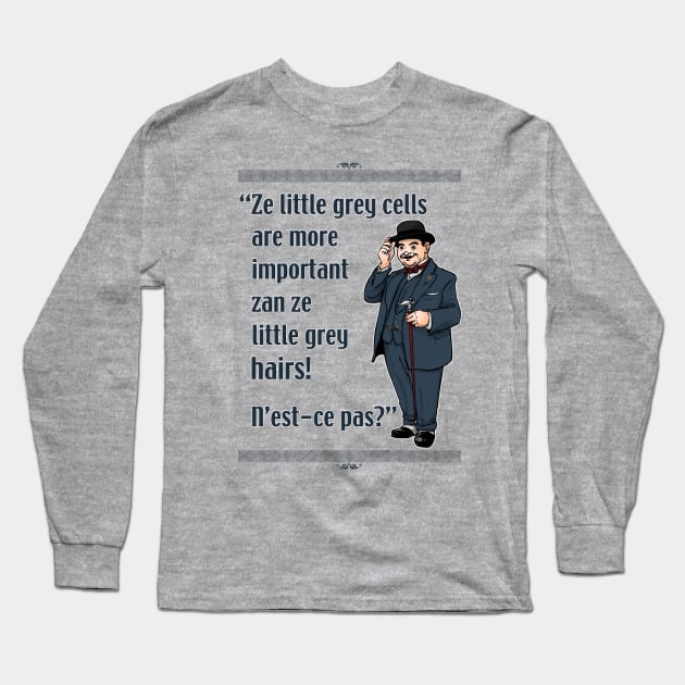 Little Grey Cells Long Sleeve T-Shirt by marlowinc